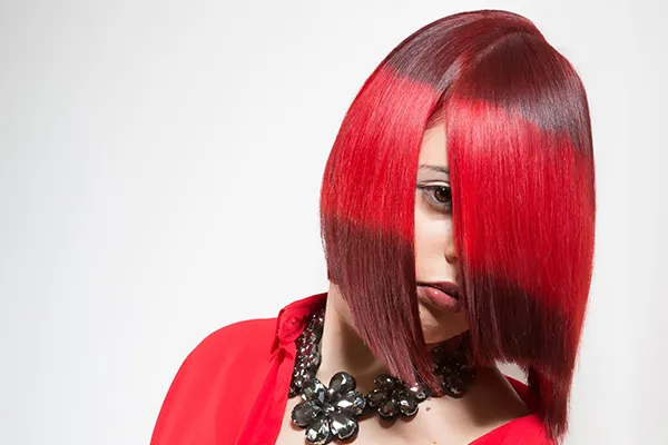 An image of a woman with nice coloured hair